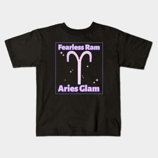 Aries - Fearless Ram Aries Glam Kids T-Shirt